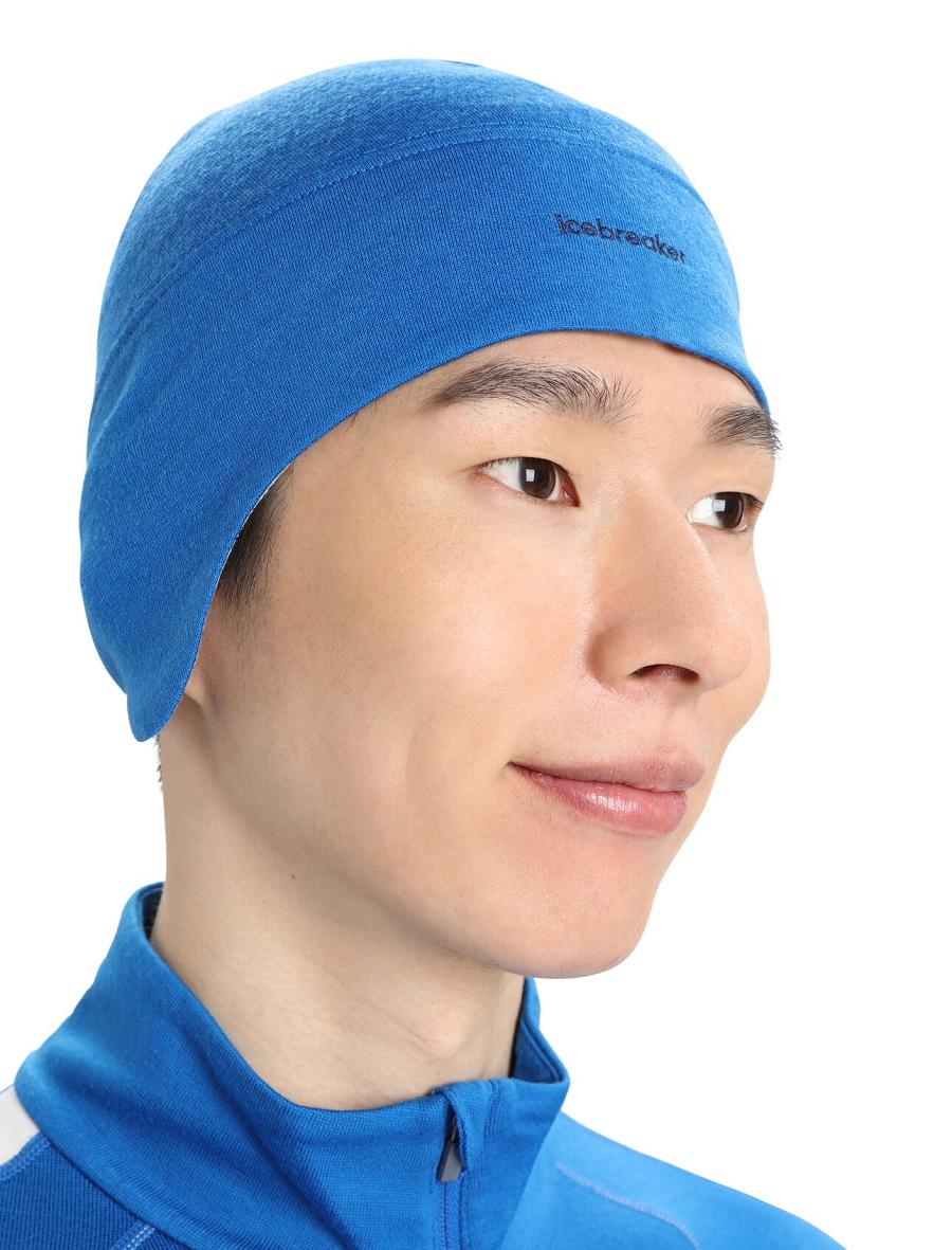 Icebreaker Unisex Merino Quantum Beanie Női Kalap Kék | HU 1470WNBY